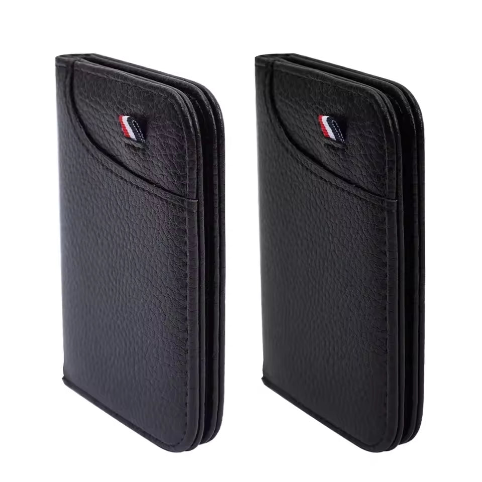 Slim PU Leather Mini Card Wallet for Men – Soft & Lightweight Credit Card Holder