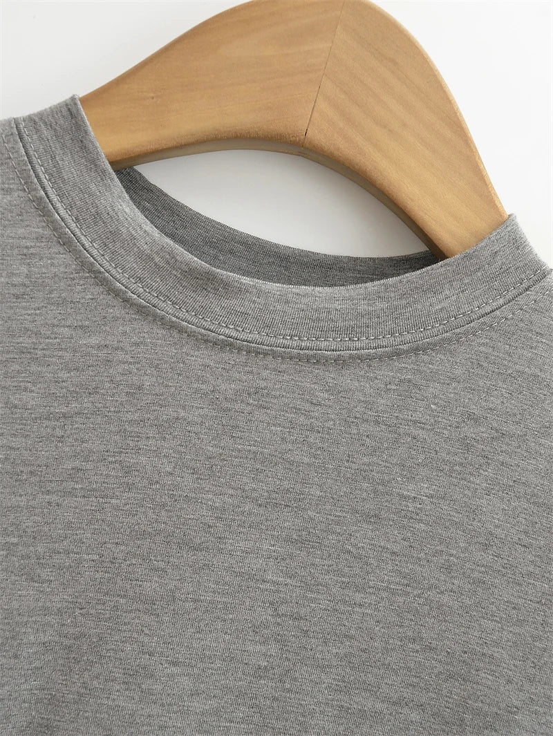 Women’s Slim Fit Solid Crop Tee – Casual Summer Top