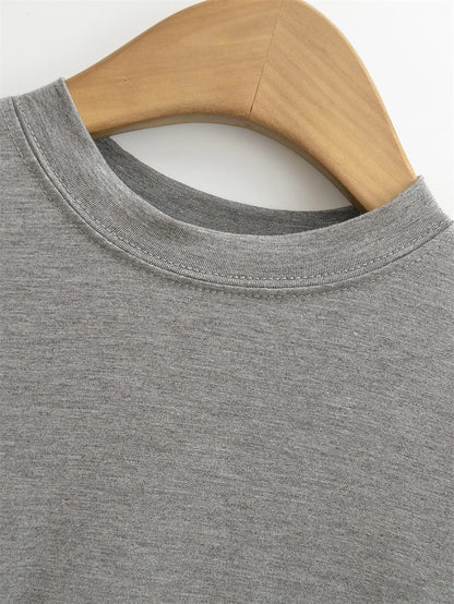 Women’s Slim Fit Solid Crop Tee – Casual Summer Top