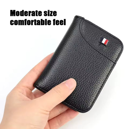 Slim PU Leather Mini Card Wallet for Men – Soft & Lightweight Credit Card Holder
