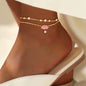 Multi-Layer Zirconia Lotus Anklet for Women – Stainless Steel Summer Jewelry