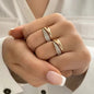 18K Gold Plated Sun Ring for Women – Stainless Steel Natural Stone Jewelry